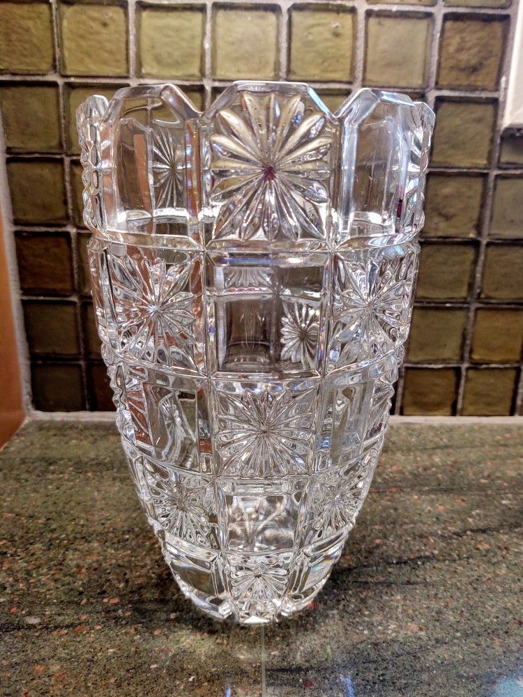 Vintage Deep Cut Crystal Vase