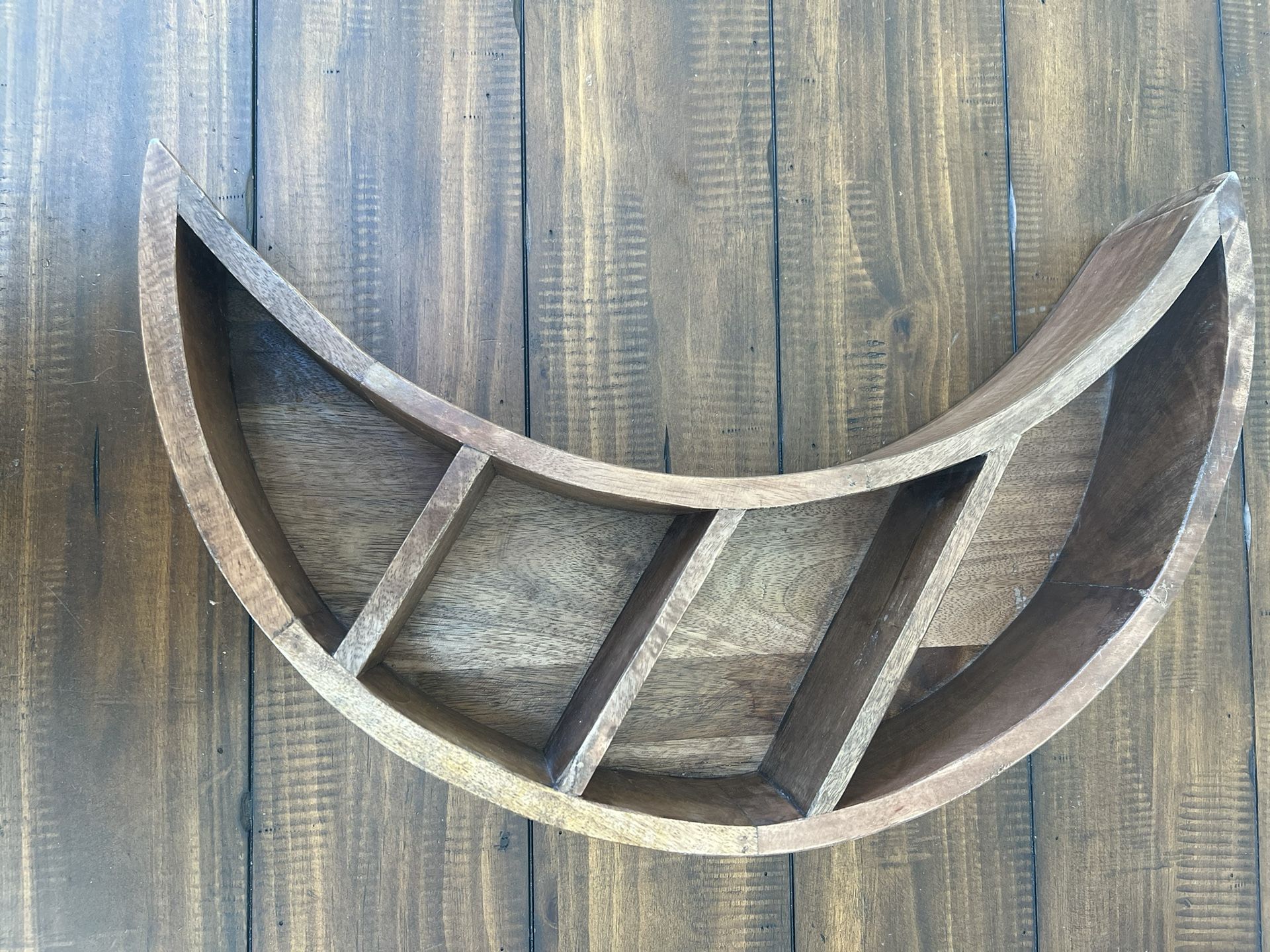 Wooden Wall Mounted Moon Shelf Floating Shelves