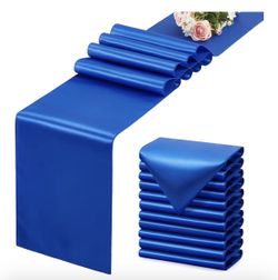 Royal Blue Satin Table Runner