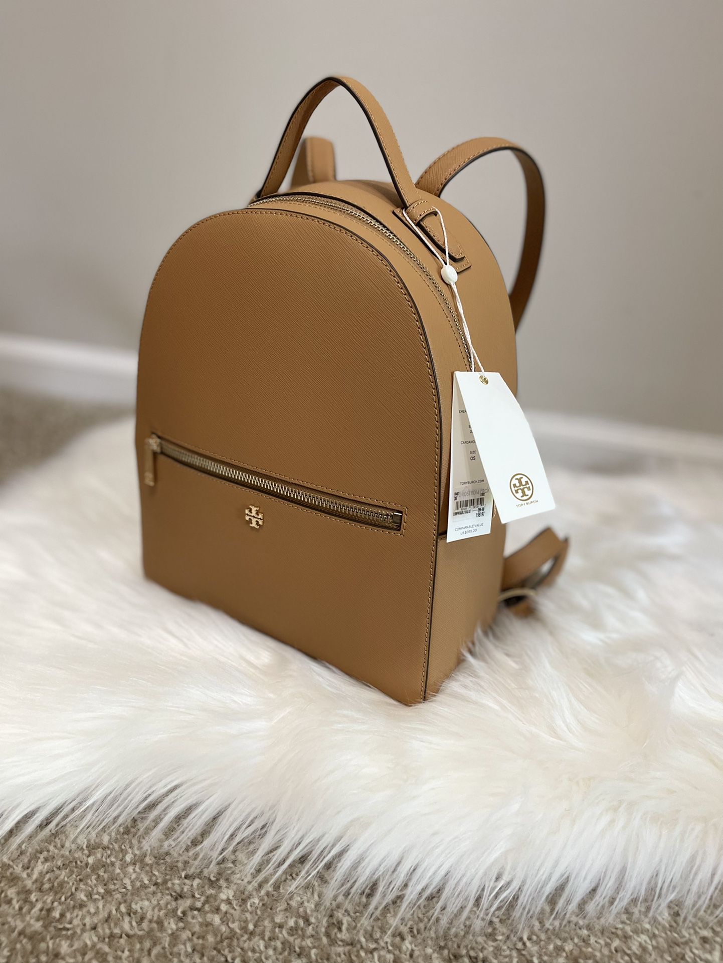 Tory Burch Emerson Backpack - Cardamom/Tan for Sale in Dearborn, MI -  OfferUp