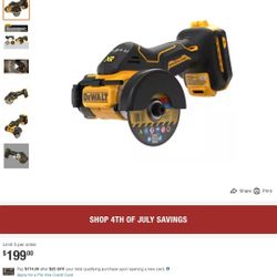 Dewalt 20V MAX XR Brushless 3 in Cut-Off Tool