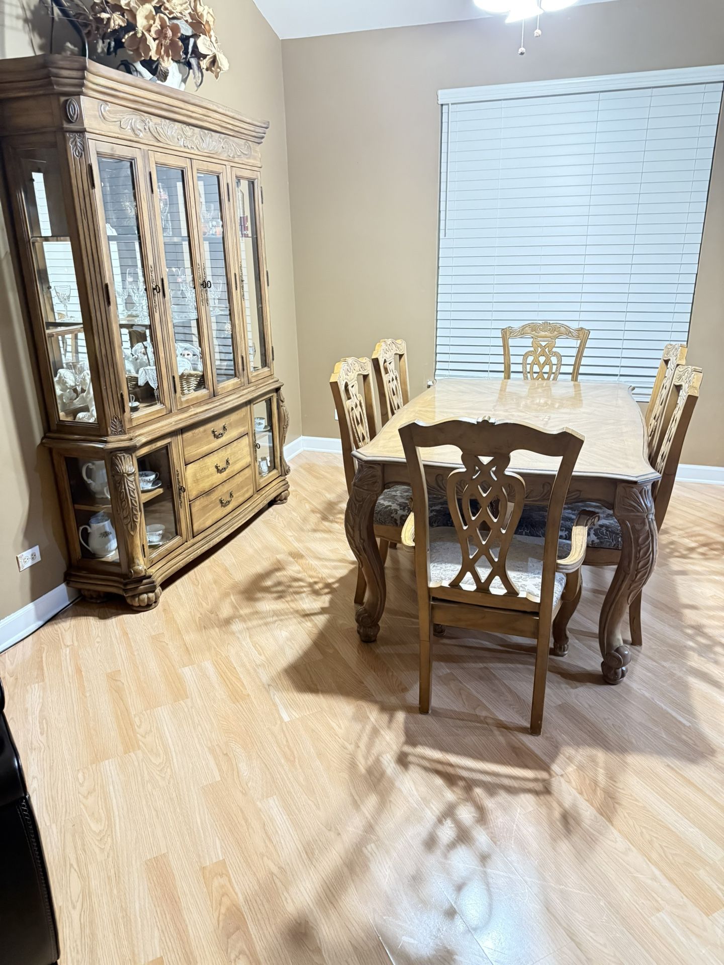 Dining Table Chairs And Dining Buffet And Hutch