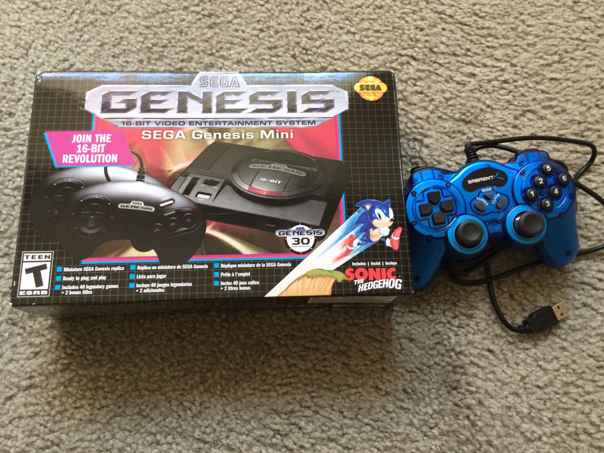 Sega Genesis Mini Classic w/2,350 games plus cheats