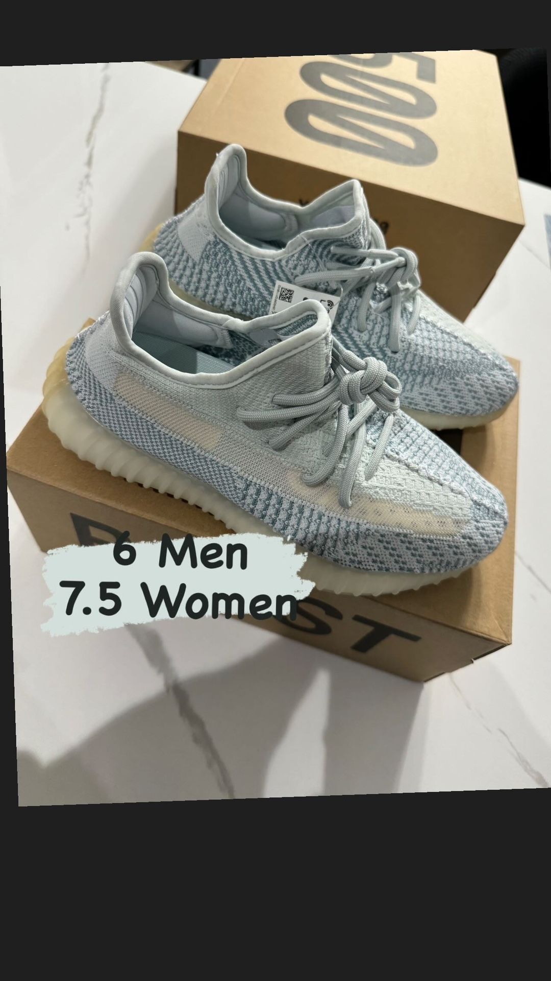 Adidas Yeezy Boost 350 V2 Cloud White Size 6 Men 7.5 Women