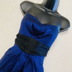 FOREVER 21, Blue Sweetheart Strapless Dress, Size S/P