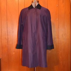 London Fog Women's Plum Coat Size S Regular Raincoat Rainwear with Removeable Liner