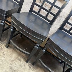 Black Wooden Stool 4 Of Them