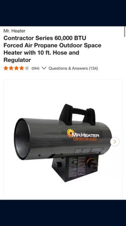 Mr. Heater Contractor Series 60,000 BTU Forced Air Propane Outdoor Space Heater with 10 ft. Hose and Regulator