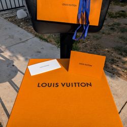 Louis Vuitton - (empty) Sliding Drawer Scarf/Storage Box - 13" x 13" x .88" + Ribbon/COA/Receipt Holder.