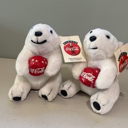 Christmas Coca Cola Stuffed Polar Bears