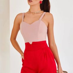 BEIGE TIGHT BANDAGE TOP