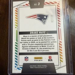 2025 Mosaic Drake Maye Men Of Mastery 3/10