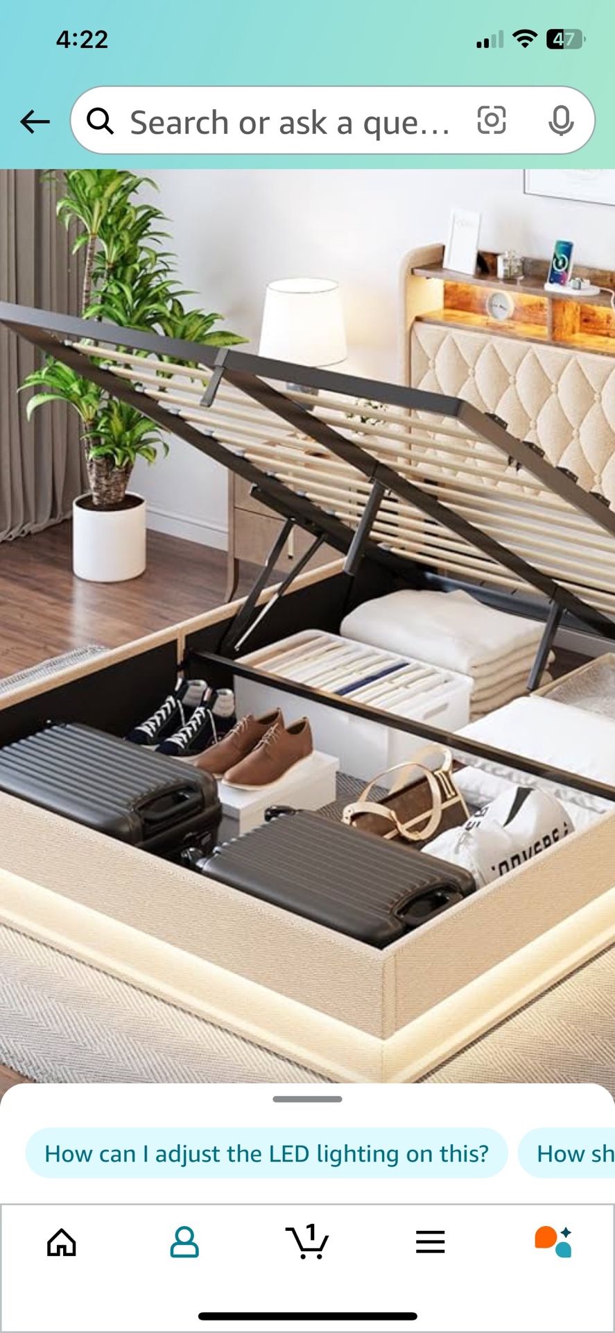 Storage Bed Queen Frame