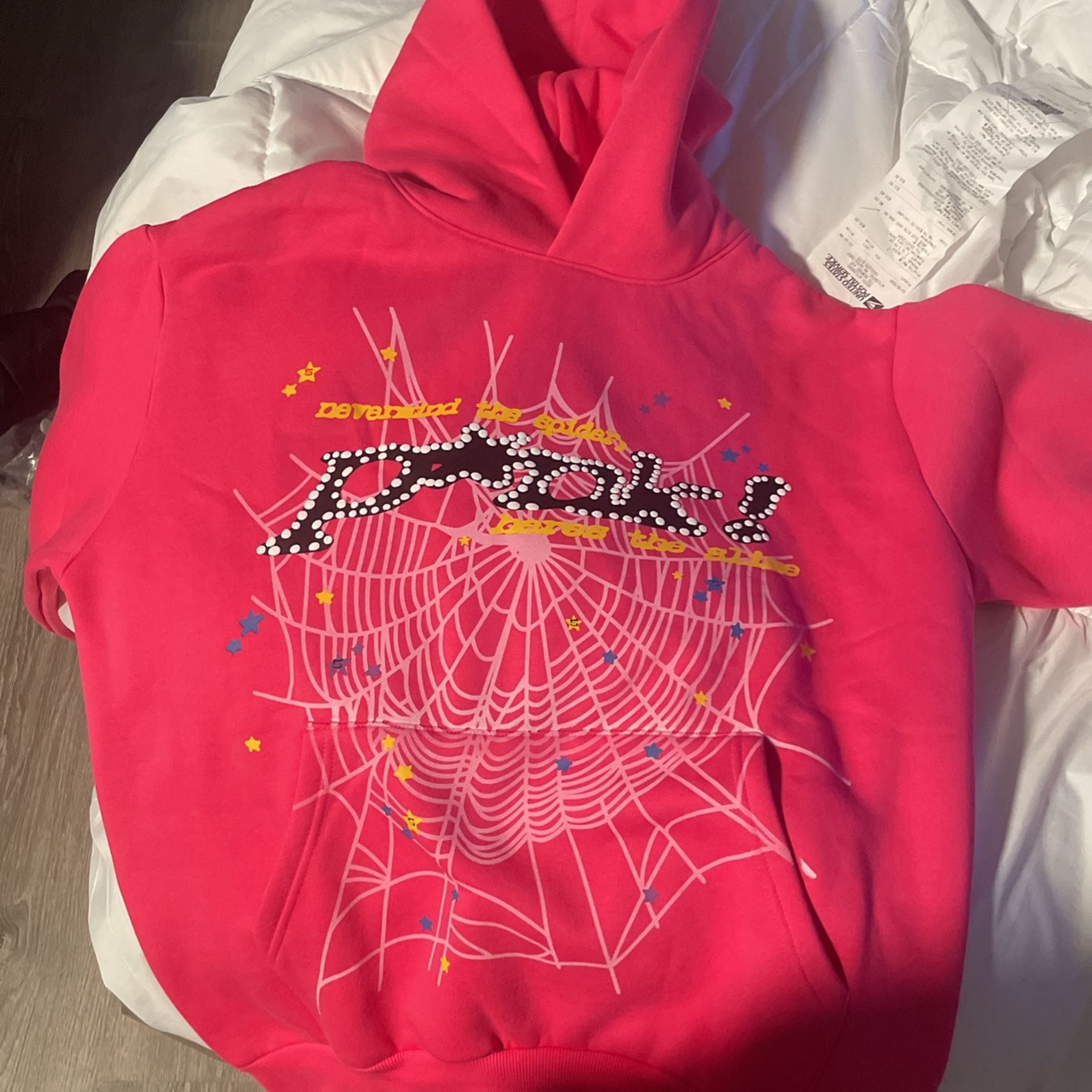 Pink spider hoodie