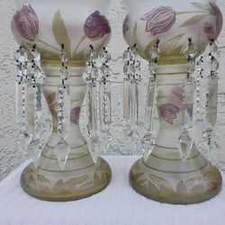 Antique Mantle Lusters 