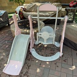 baby toddler slide and swing set