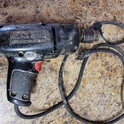 Craftsman Double Insulated Vintage Corded Drill Used (Sticks Sometimes)