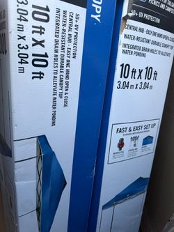 ** POP UP CANOPY 10FT.X 10FT. Used very clean no stains