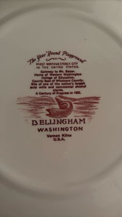 Vintage WWU Bellingham Souvenir Plate
