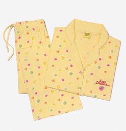 Fruit Riot Sour Dreams Citrus Candy Pajama Set Yellow Size M