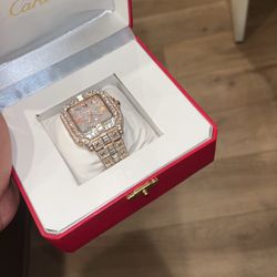Bussdown Moissanite Cartier Watch 