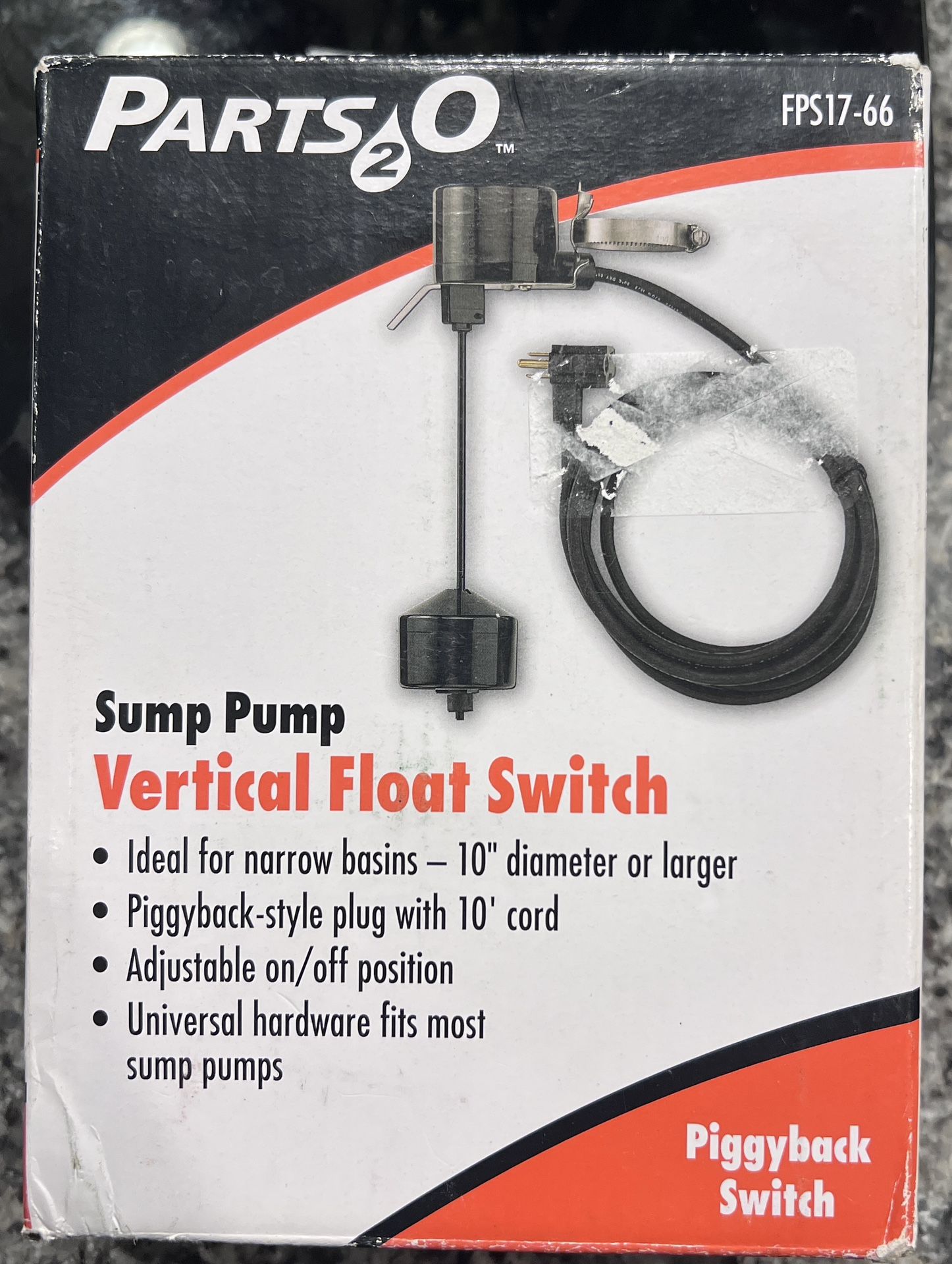 Pentair Parts20 Submersible Sump Pump Vertical Float Switch Piggyback Switch