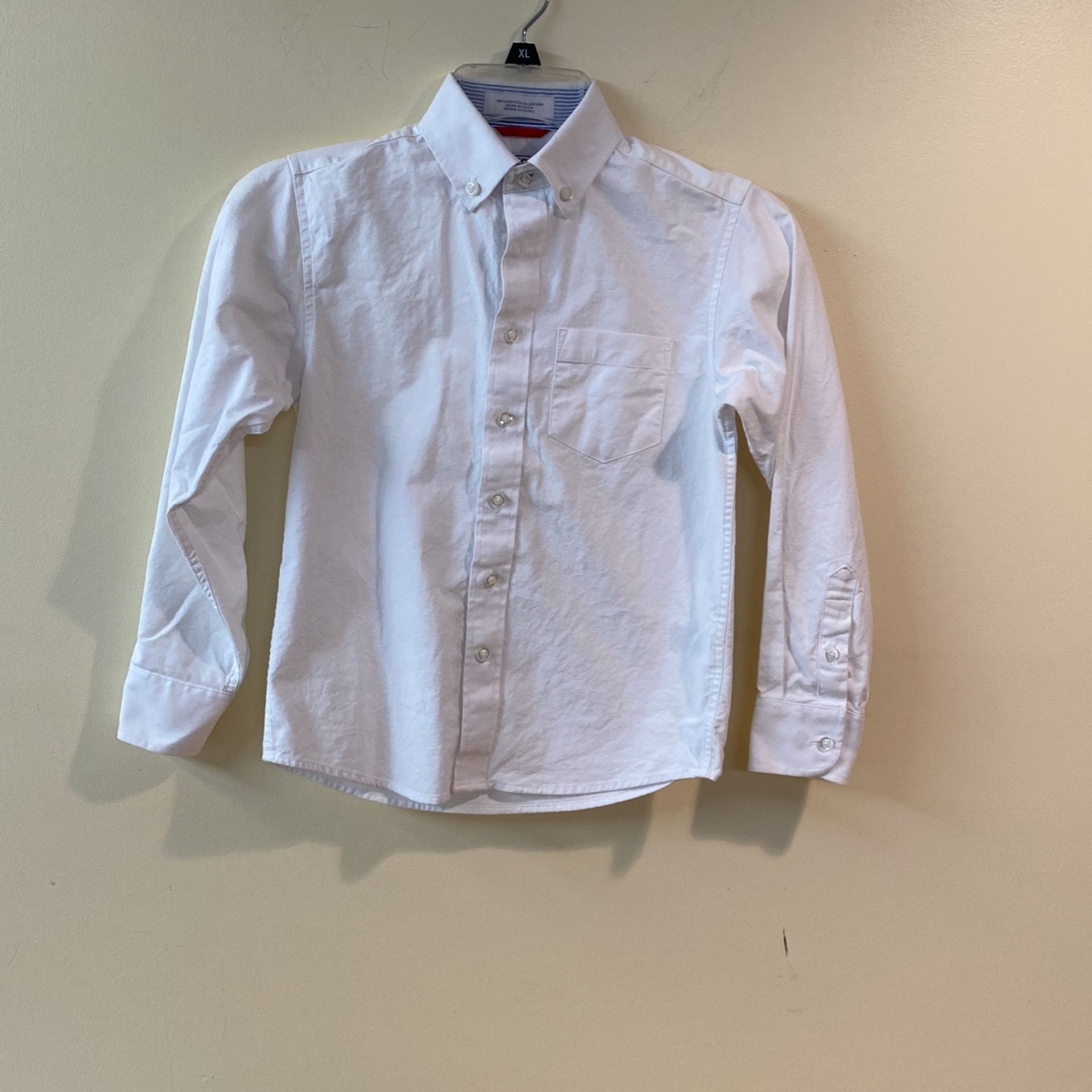 Boys White Dress Shirt Size 8 Reg