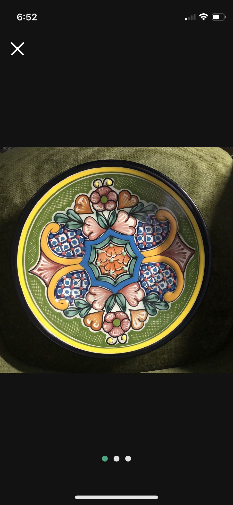 Talavera Bowl - Beautiful Colors (Purchased In Cancun)