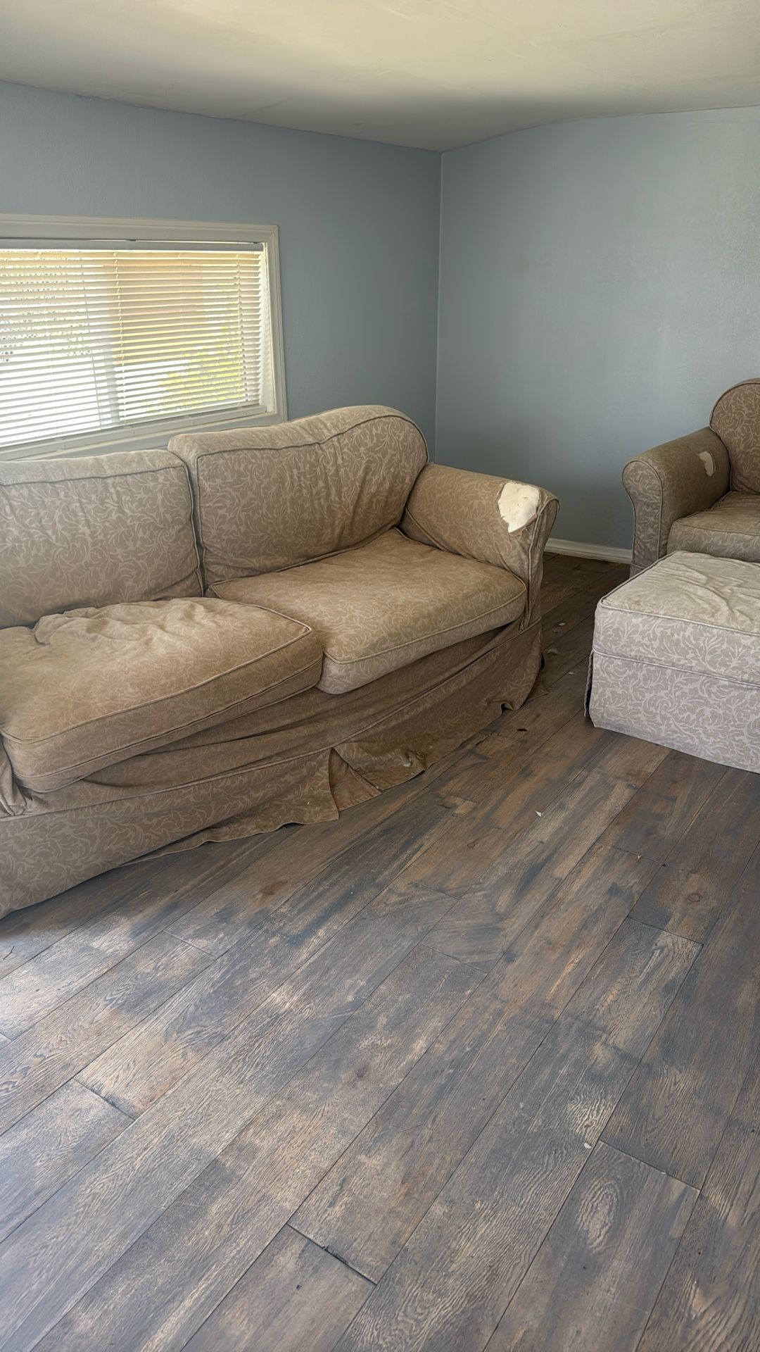 Couch and love seat with armoire