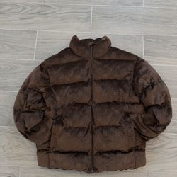 maison article brown LV velour puffer (new)