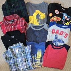 Boys 5T Clothing - Long Sleeve T-Shirts and Dress shirts 
