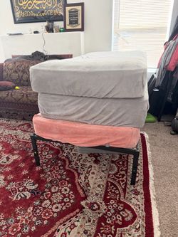 Three twin mattresses and frame
