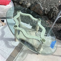 Beautiful Antique White Washed Coffee Table 