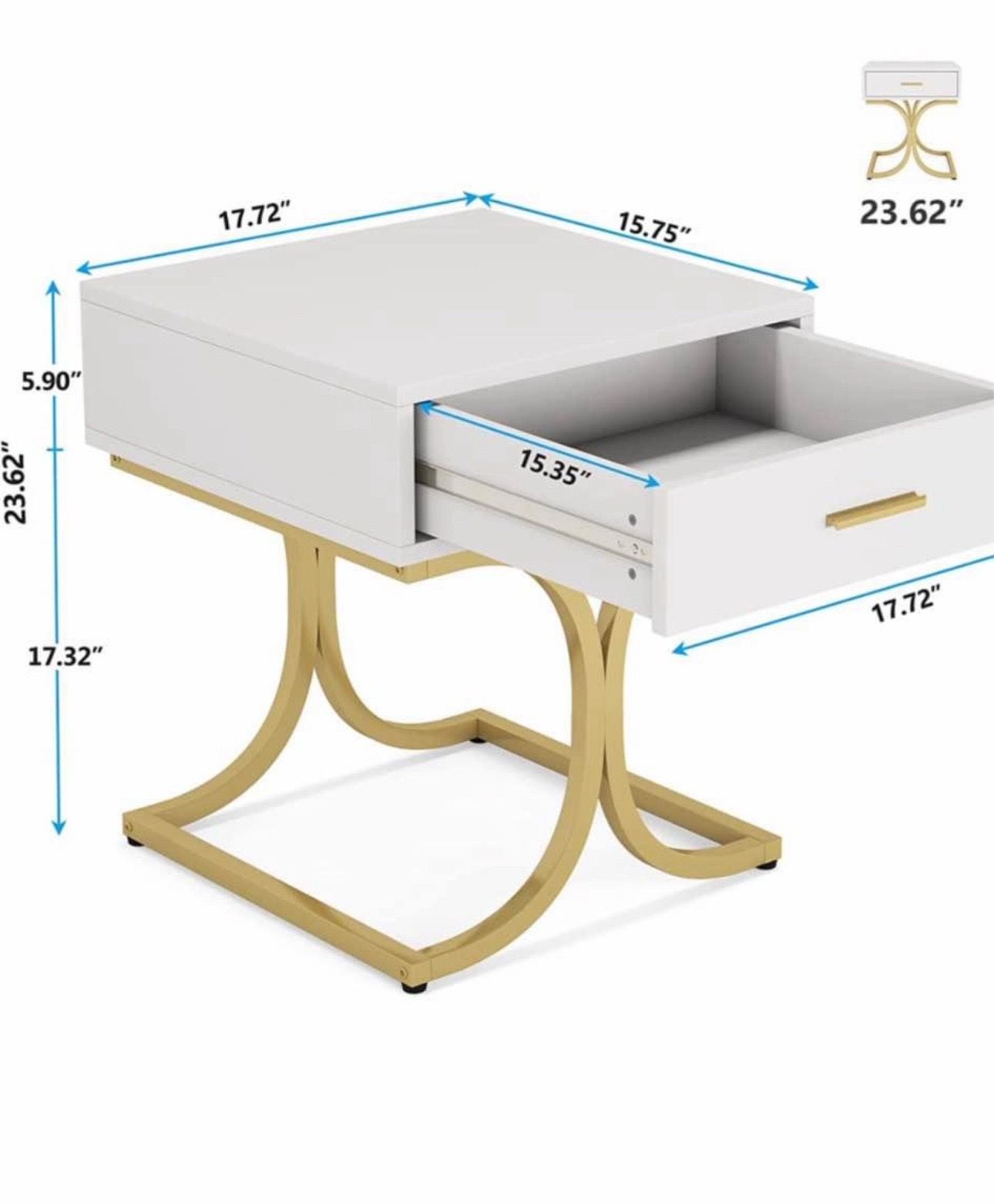 All new night stand bedside table end with drawer