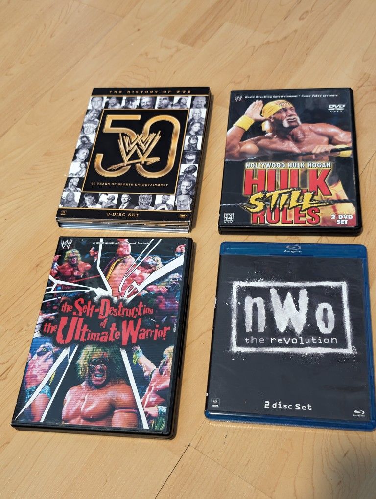 WWF WWE WRESTLING DVDs And Blu-ray! Hulk Hogan, Ultimate Warrior, NWO