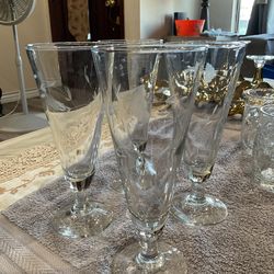 Princess House Crystal Glass With Flower Carving