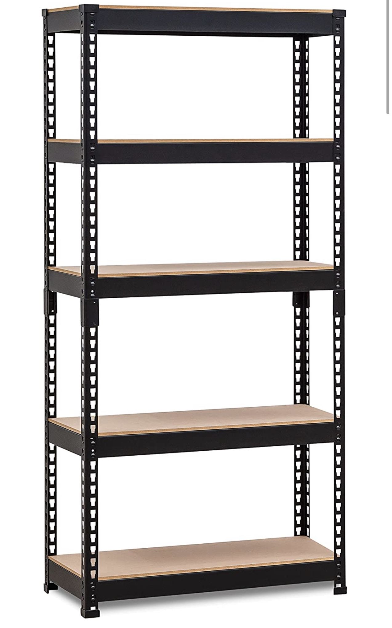 5-tier Metal Shelving Unit Adjustable Garage Storage Utility Rack Shelves Organization Multipurpose Shelf Warehouse Basement Kitchen Living Room pantr