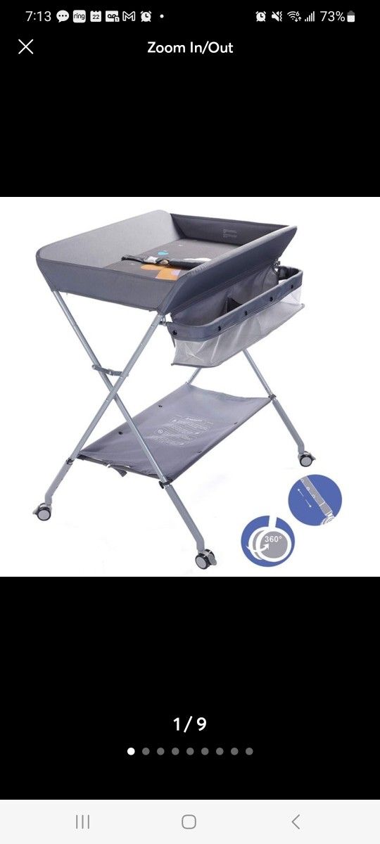Brand New EGREE Baby Changing Table, Portable and Adjustable - Grey