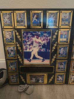 2 New York Yankees Trading Card Plaque Tino Martinez Derek Jeter and other players