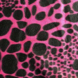 Cheetah Megenta Pink n Black One Yard