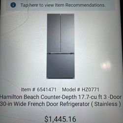 BRAND NEW Stainless Refrigerator
