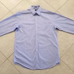 Men’s Tommy Hilfiger Long Sleeve Dress Shirt Size M Blue