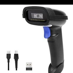 Bluetooth Barcode Scanner, Compatible with 2.4G Wireless & Bluetooth Function & Wired Connection, Connect Smart Phone, Tablet, PC, CCD Bar Code Reader