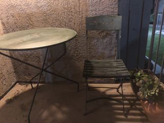 Patio Table And Chair Steel