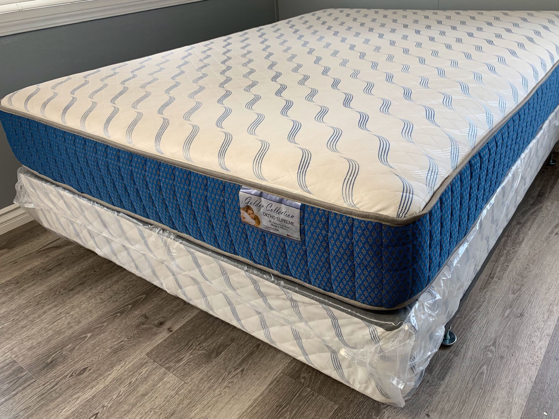 Queen Supreme Orthopedic Mattress and Boxspring