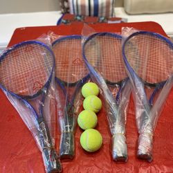 Set of 4 brand new Gopher tennis rackets and free Balls$15 each