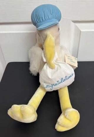 Vintage Congratulations Stork Plush by Eden with tag  just $5 
