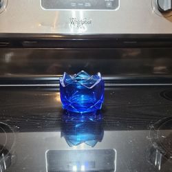 Vintage avon cobalt blue candle holder