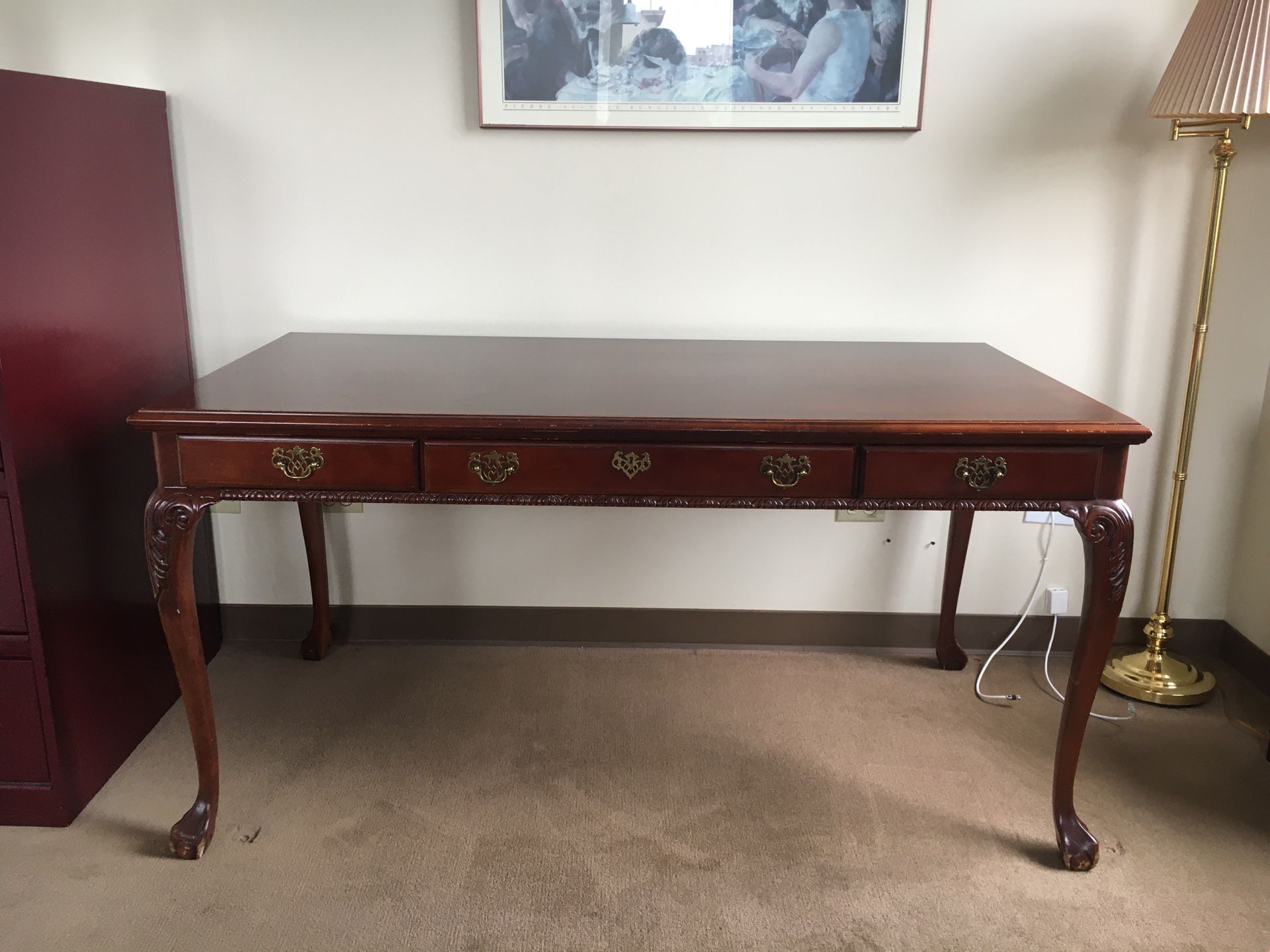 Antique solid mahogany desk