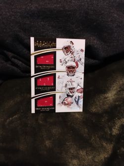 2015  PANINI IMMACULATE COLLECTION 3 PLAYER GAME WORN JERSEY PATCHES 